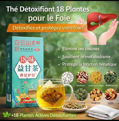 Thé 18 Saveurs de plantes détoxifiantes.